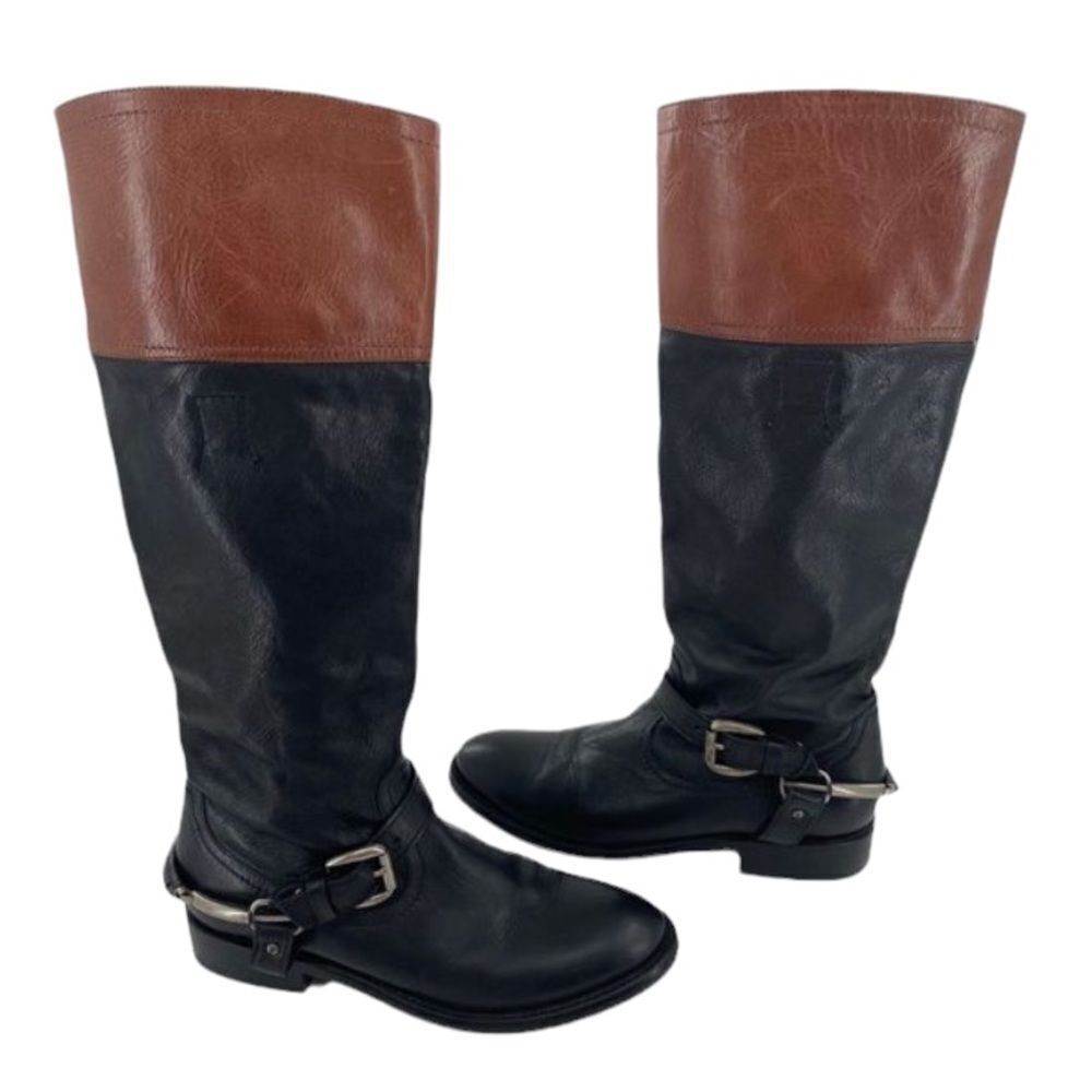TRASK Leather Harness Riding Boots